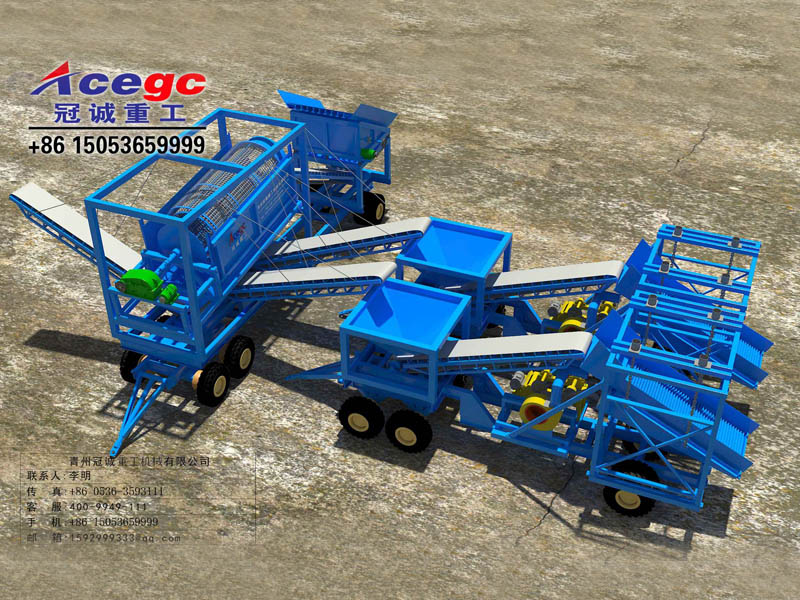 每日3000-4000T風(fēng)選淘金車